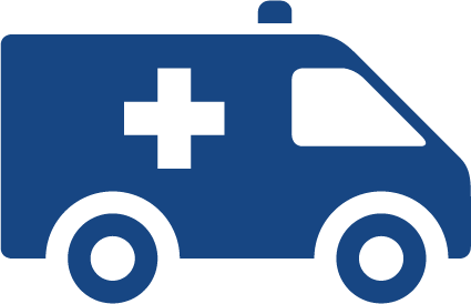 blue ambulance